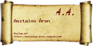 Asztalos Áron névjegykártya